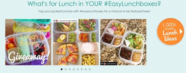 User Generated Content Featuring Easy Lunchboxes