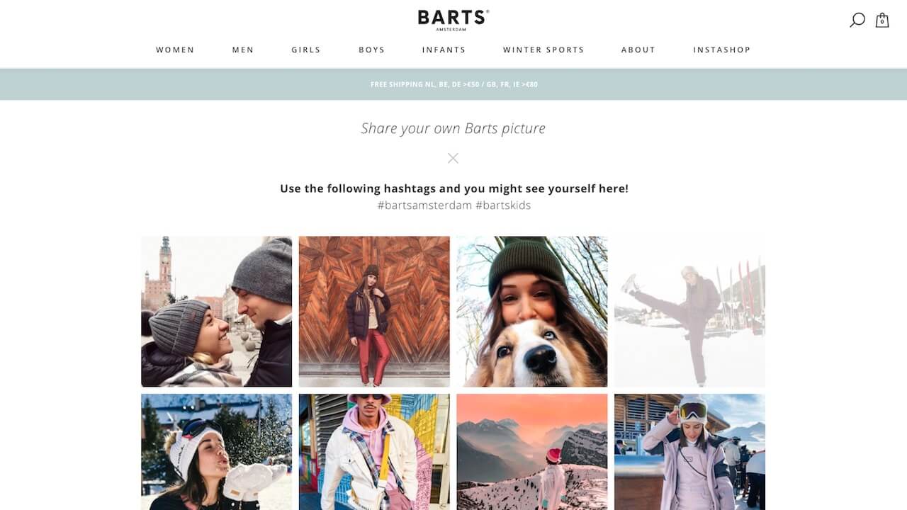 Social Media Aggregator Content of People Wearing Barts Clothing