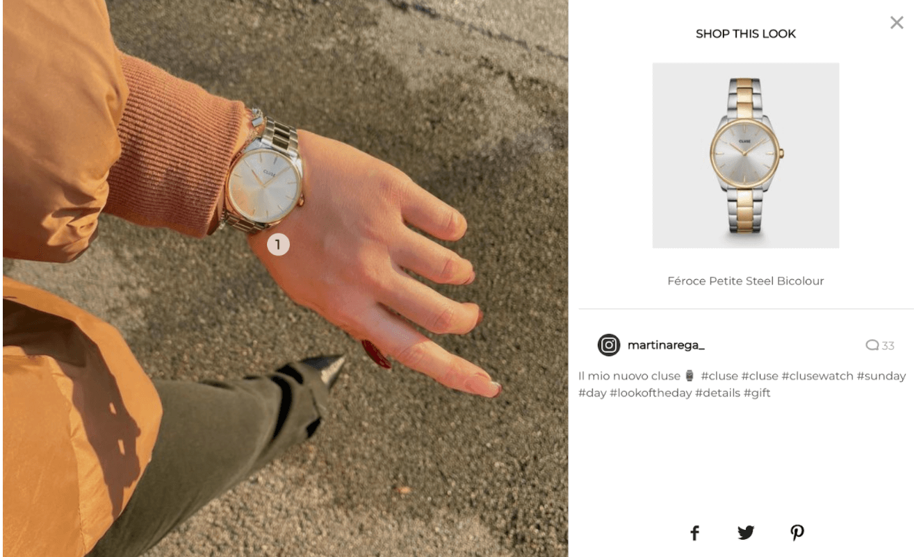 Woman Wearing Watch in Cluse User Generated Content